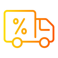 delivery truck gradient icon