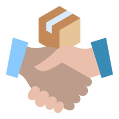 Handshake Flat Icon. Included in Delivery Icon.