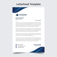 Professional letterhead template design 