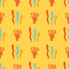 Seamless pattern in sea ocean style