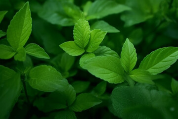 Fototapeta na wymiar green leaves in nature