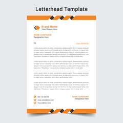 Professional letterhead template design 