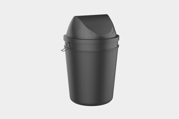 Trash bin, Recycled bins for trash or garbage open and closed isolated on a white background.3d illustration