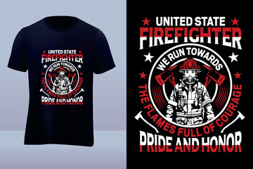 Firefighter vector tshirt design