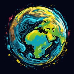 The Vibrant Globe: A Colorful Depiction of Our Diverse Planet