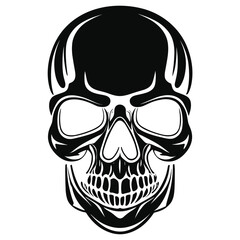 Skull Head Outline Drawing Svg