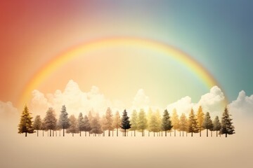 A Colorful Arch in the Frosty Forest