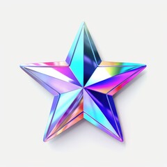 Obraz premium Shimmering Kaleidoscope: A Multicolored Starburst Illuminating a Serene, Crisp Background