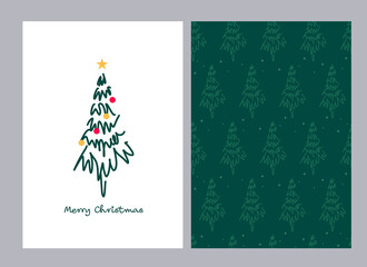 Fototapeta na wymiar Merry Christmas Corporate Holiday cards and invitations design. Abstract Christmas tree, modern universal artistic templates. Vector illustration.