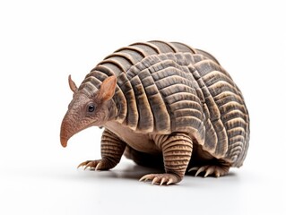 Armadillos on a white background