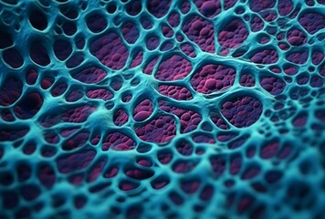 Cellular structure closeup. Natural texture vascular pattern slide. Generate Ai - obrazy, fototapety, plakaty