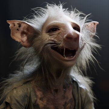 portrait of an ugly rat