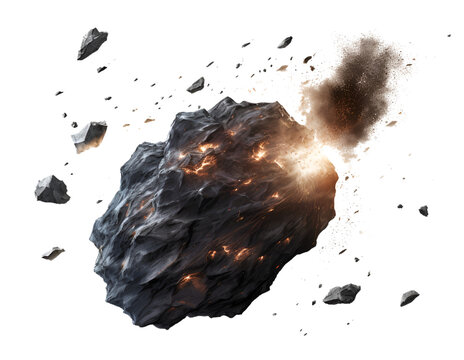 meteorito isolated on transparent background