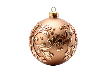 golden christmas ball on transparent background