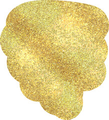 Golden glitter abstract shape for banner