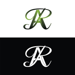 Letter AR luxury modern monogram logo vector design, logo initial vector mark element graphic illustration design template