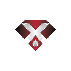 letter X diamond logo elegant design, diamond icon template, suitable for your company