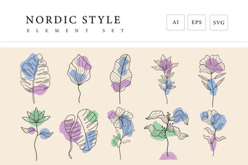 Nordic Style Floral Background