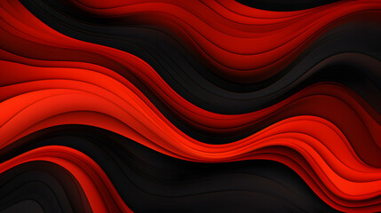 abstract background with red and black waves 