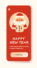 santa claus in hat christmas eve holiday happy new year celebration template copy space portrait vertical
