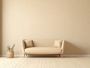 empty gray design scene with sofa