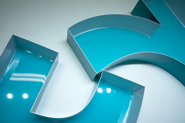 Logo for outdoor advertising made of liquid acrylic.Technology of pouring liquid plastic for the manufacture of letters.