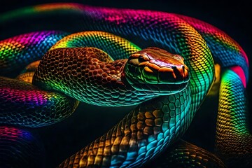 green snake on black background colourful illustion background,snake in the background ,snake on a branch ,green lizard on a black background,chameleon on a black ,colourful tubes background