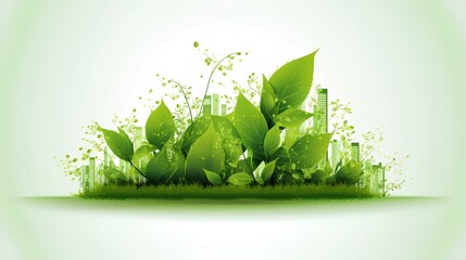 Illustration of eco-friendly energy. generative AI
