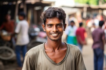 Fototapeta premium an india young man smile at camera