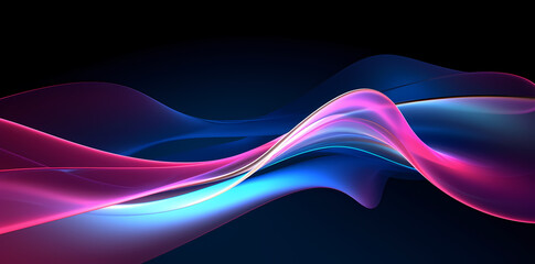 colorful light, in the style of smooth and curved lines, light magenta and cyan, 8k 3d, abstraction-création, night photography, whimsical multimedia, double lines