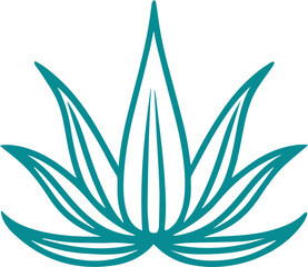 Agave plant outline vector svg drawing