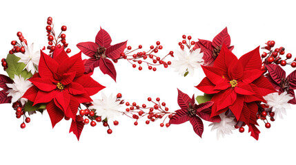 christmas of flowers isolated on white