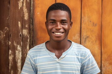Obraz premium An african young man smile at camera