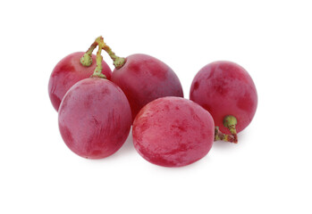 Tasty ripe red grapes isolated on white