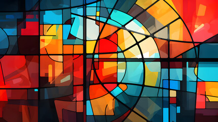 Fototapeta premium stained glass window