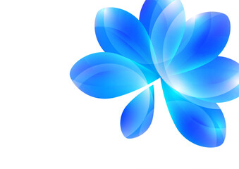 Many transparent isolated petals on a white background. Vector
