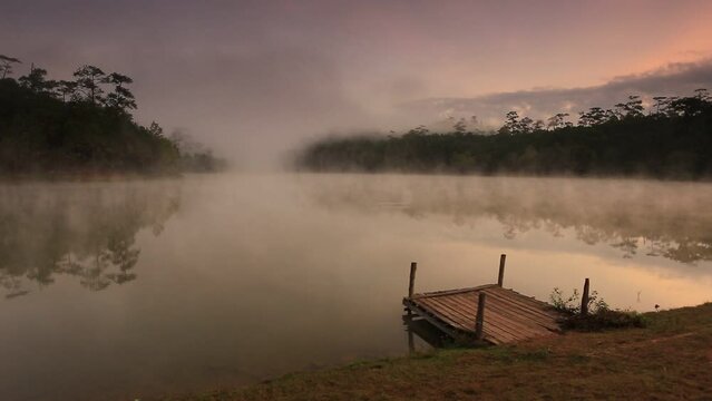 View of Huay Chan Reservoir. Pa-Son Watchan or FIO Watchan (Forest Industry Organization) Galyani Vadhana district. Chiang Mai, Thailand 