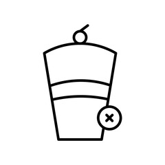 no sweets line icon