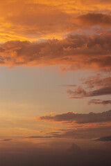 Cielo, nubes, atardecer