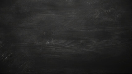 Dark black stone texture background. Chalk black board blackboard chalkboard background. Blank wide screen Real chalkboard background texture in college concept.  - obrazy, fototapety, plakaty