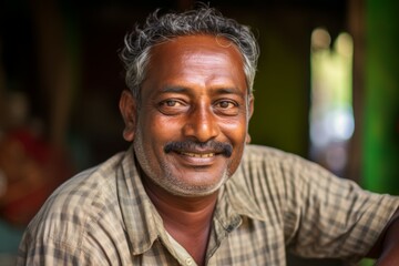 Obraz premium An india man middle-age smile at camera