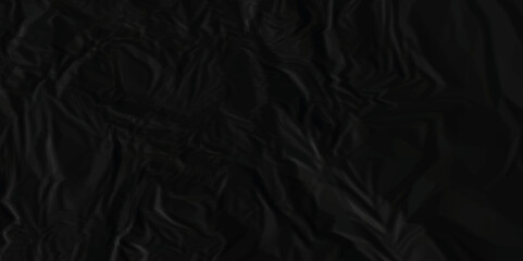 Dark black crumpled paper texture background. black crumpled and top view textures can be used for background of text or any contents.	