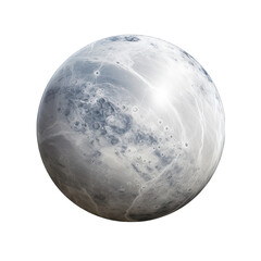 Mercury with Gray Surface Isolated on Transparent or White Background, PNG