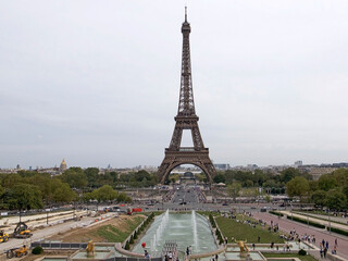 Eiffel Tower in Paris, France from Trocadero