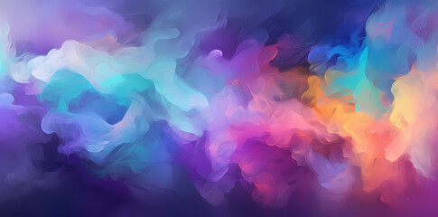 photoshop cloud background transparent, in the style of neon impressionism, color splash, colorful moebius, violet and amber, majestic composition, vibrant colorscape, symbolic-vibrant - obrazy, fototapety, plakaty