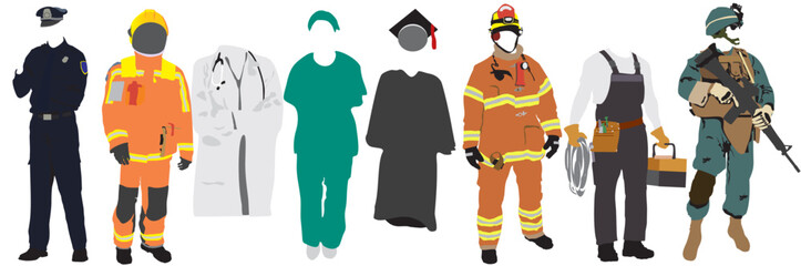 uniform of different hobbies