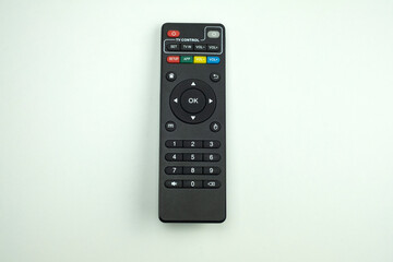 Remote control detail on white background