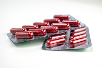 Several blister packs of calming pills