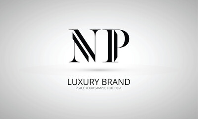 NP N np initial logo   initial based abstract modern minimal creative logo, vector template image. luxury logotype logo, real estate homie logo. typography logo. initials logo © VectorArt01