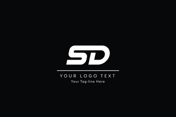 Modern SD Letter Business Logo Design Alphabet Icon Vector Symbol